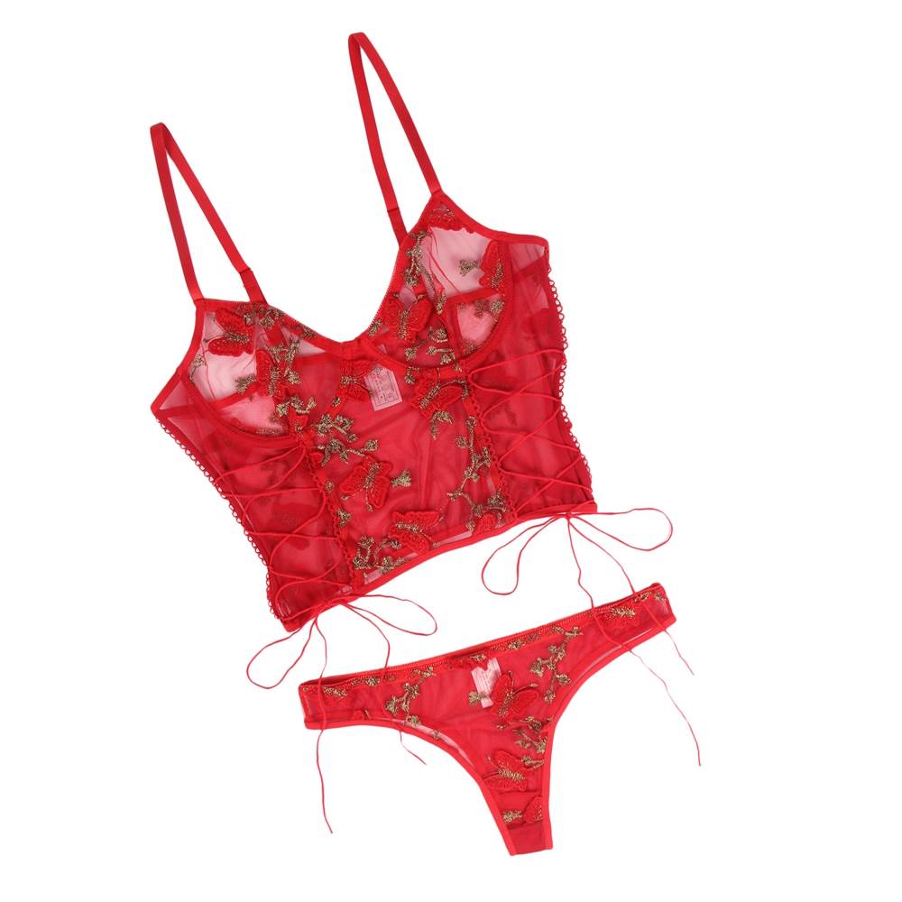 Butterfly Kisses Bustier Set - Red