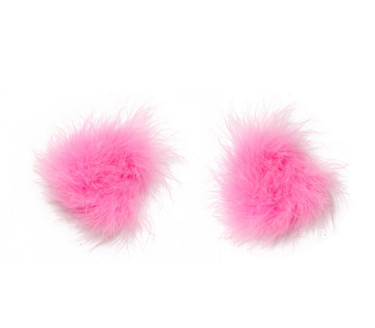 Fluffy Puffs Nipple Covers 2 Pack - Pink