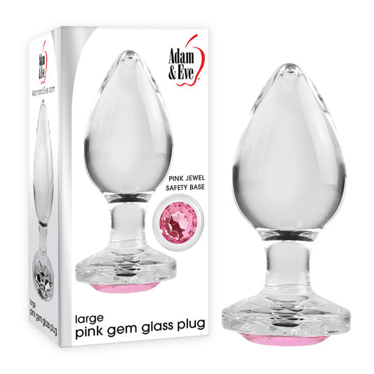 Adam & eve Pink Gem Glass Plug - Large