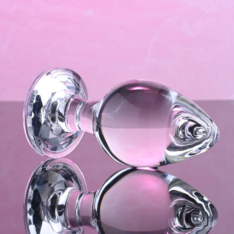 Adam & eve Pink Gem Glass Plug - Large
