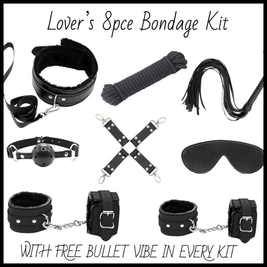 Lover's 9Pce Bondage Kit