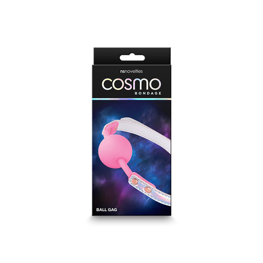 Cosmo Bondage Holographic Ball Gag - Rainbow / Pink