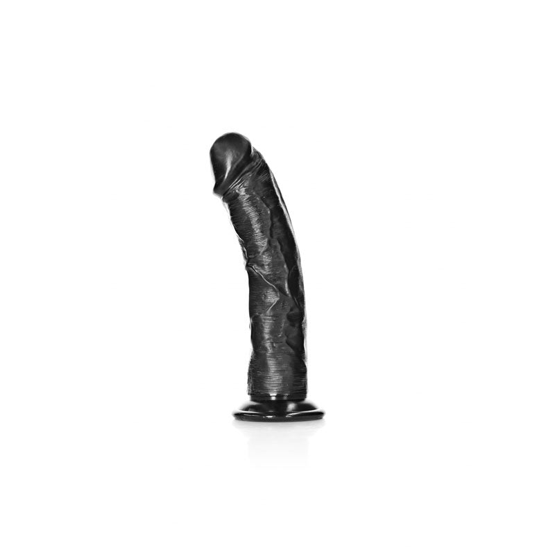 Realrock Realistic Curved Dildo 18cm - Black