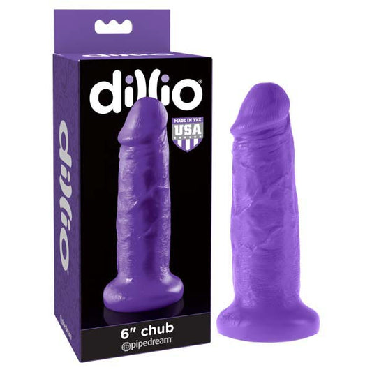 Dillio 6Inch Chub Dildo - Purple